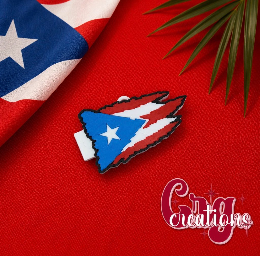 Puerto Rico flag Can cooler opener keychain