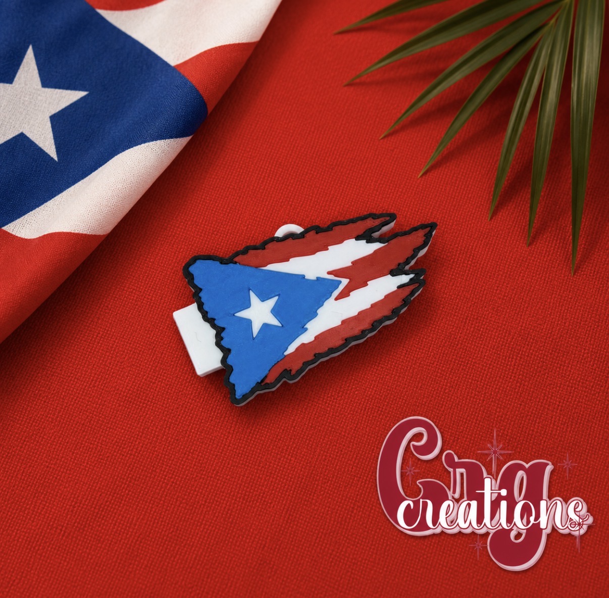 Puerto Rico flag Can cooler opener keychain