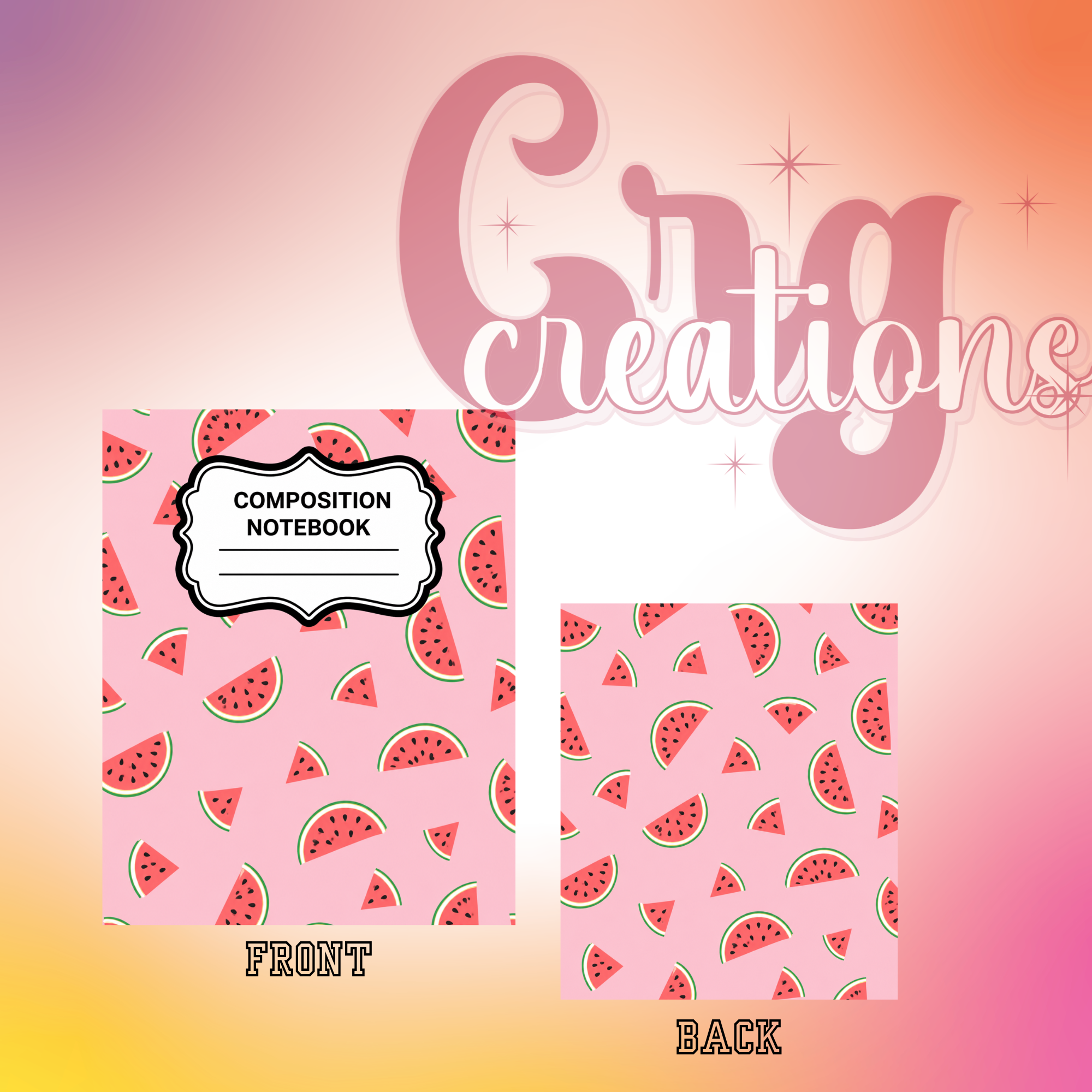Watermelons notebook cover